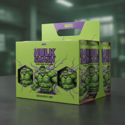 Modern aluminum can label design